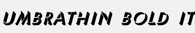 Umbra-Thin Bold Italic